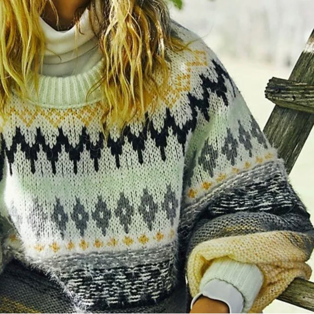New Free People Frozen Forrest Tunic Knit Sweater🛑Notforsale🛑 - Picture 2 of 4